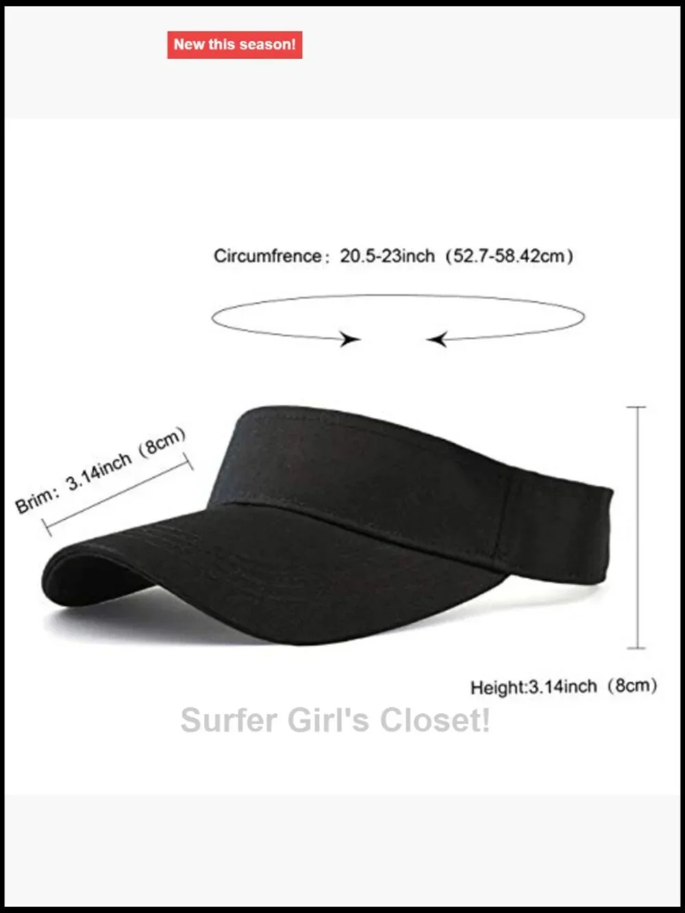 Unisex Cotton Sun Visor Hat with Adjustable Strap for Sports